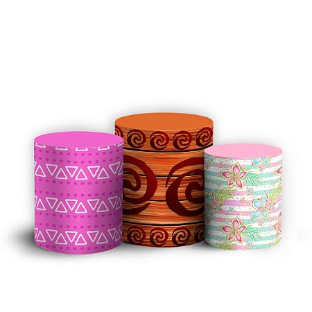 Capas Trio Cilindro Sublimado Vest Facil - Moana