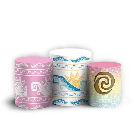 Capas Trio Cilindro Sublimado Vest Facil - Moana