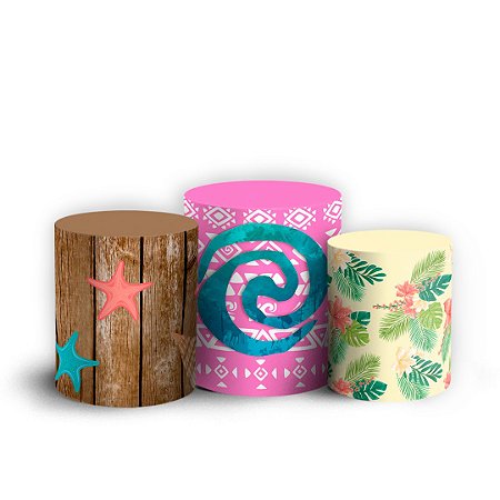 Capas Trio Cilindro Sublimado Vest Facil - Moana