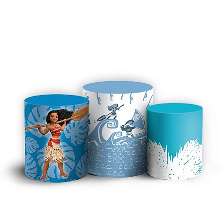 Capas Trio Cilindro Sublimado Vest Facil - Moana Adulta