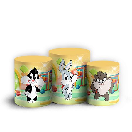 Capas Trio Cilindro Sublimado Vest Facil - Looney Tunes