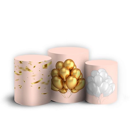 Capas Trio Cilindro Sublimado Vest Facil - Aniversário