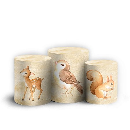 Capas Trio Cilindro Sublimado Vest Facil - Animais