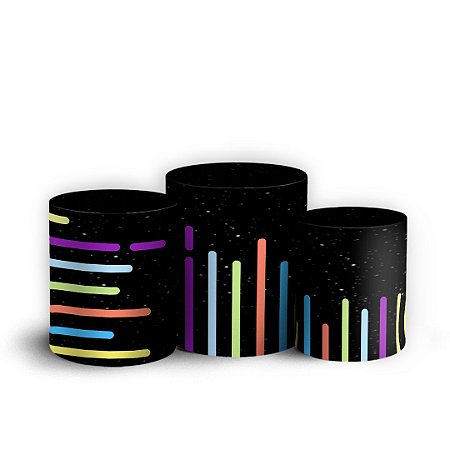 Capas Trio Cilindro Sublimado Vest Facil - Abstrato