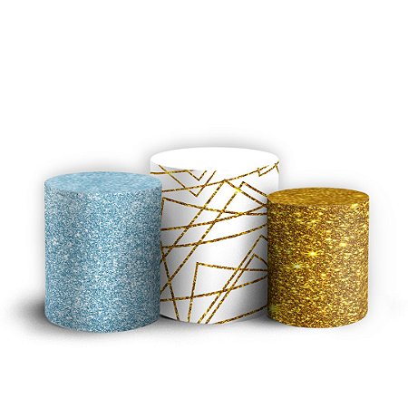 Capas Trio Cilindro Sublimado Vest Facil - Abstrato