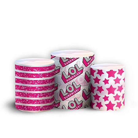 Capas Trio Cilindro Sublimado Vest Facil - Lol Surprise