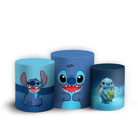 Capas Trio Cilindro Sublimado Vest Facil - Lilo e Stitch
