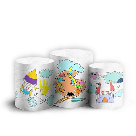 Capas Trio Cilindro Sublimado Vest Facil - ABC