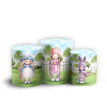 Capas Trio Cilindro Sublimado Vest Facil - Boneca Vintage