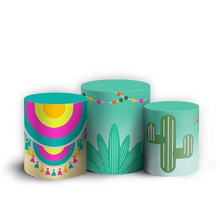 Capas Trio Cilindro Sublimado Vest Facil - Lhama