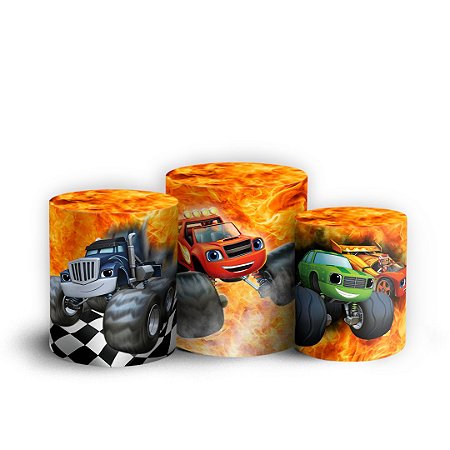 Capas Trio Cilindro Sublimado Vest Facil - Blazer and Monster Machine