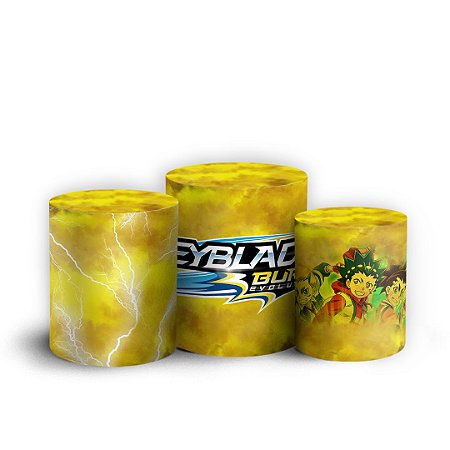 Capas Trio Cilindro Sublimado Vest Facil - Beyblade