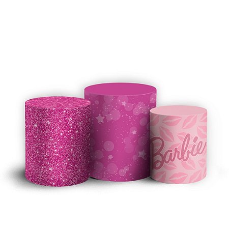 Capas Trio Cilindro Sublimado Vest Facil - Barbie