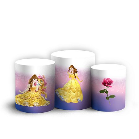 Capas Trio Cilindro Sublimado Vest Facil - A Bela e a Fera