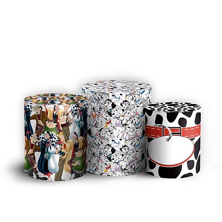 Capas Trio Cilindro Sublimado Vest Facil - 101 Dálmatas