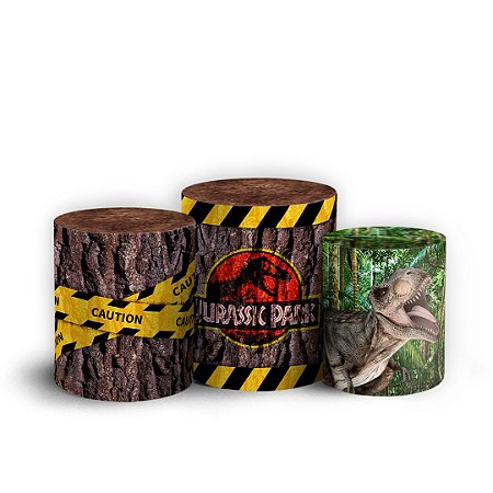 Capas Trio Cilindro Sublimado Vest Facil - Jurassic World