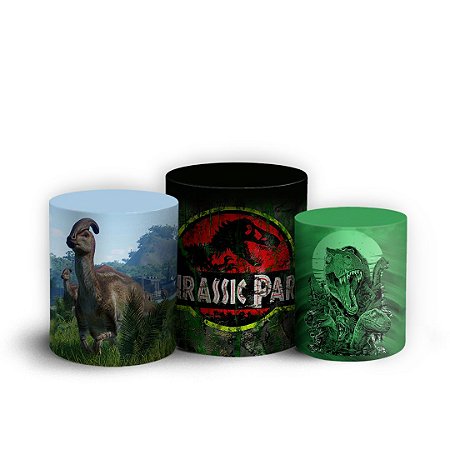 Capas Trio Cilindro Sublimado Vest Facil - Jurassic World