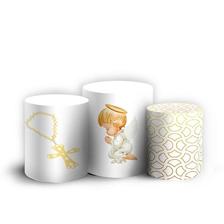 Capas Trio Cilindro Sublimado Vest Facil - Batizado