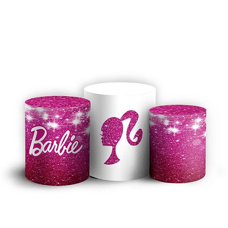 Capas Trio Cilindro Sublimado Vest Facil - Barbie