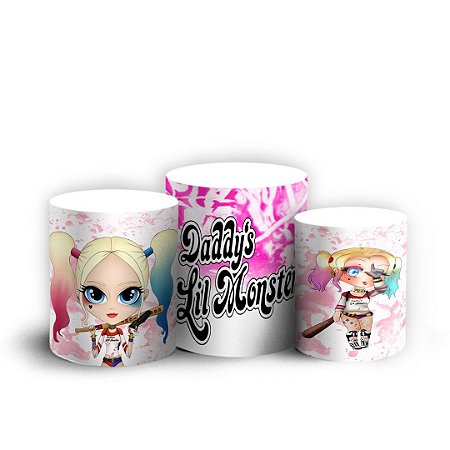 Capas Trio Cilindro Sublimado Vest Facil - Arlequina