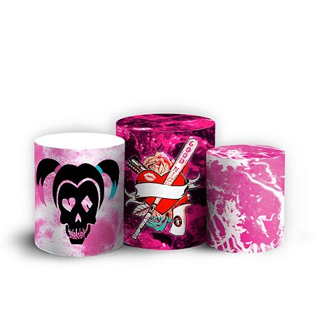 Capas Trio Cilindro Sublimado Vest Facil - Arlequina