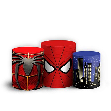 Capas Trio Cilindro Sublimado Vest Facil - Homem Aranha