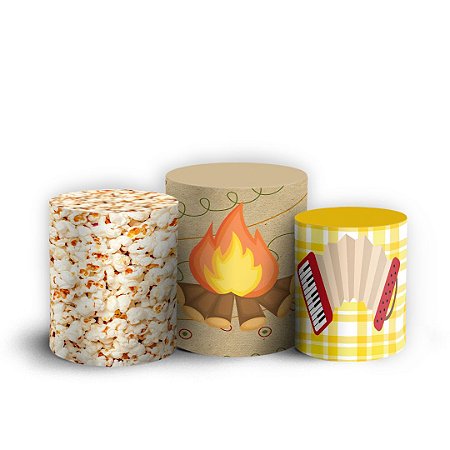 Capas Trio Cilindro Sublimado Vest Facil - Festa Junina