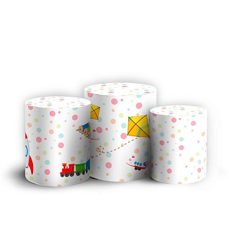 Capas Trio Cilindro Sublimado Vest Facil - Brinquedos