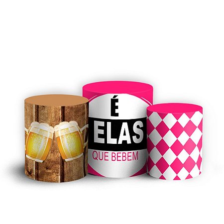 Capas Trio Cilindro Sublimado Vest Facil - Boteco Das Patroas