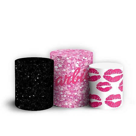 Capas Trio Cilindro Sublimado Vest Facil - Barbie