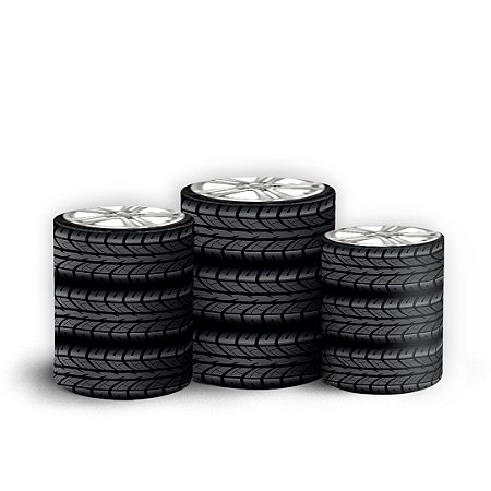 Capas Trio Cilindro Sublimado Vest Facil - Pneu