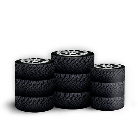 Capas Trio Cilindro Sublimado Vest Facil - Pneu