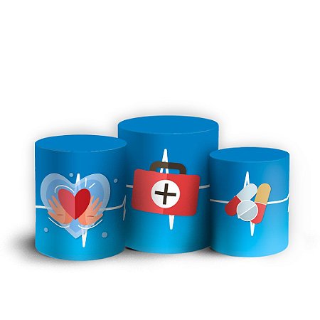 Capas Trio Cilindro Sublimado Vest Facil - Medicina