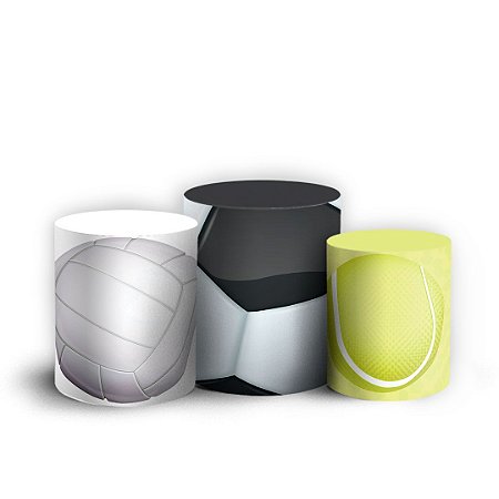 Capas Trio Cilindro Sublimado Vest Facil - Esportes