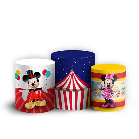 Capas Trio Cilindro Sublimado Vest Facil - Mickey Circo