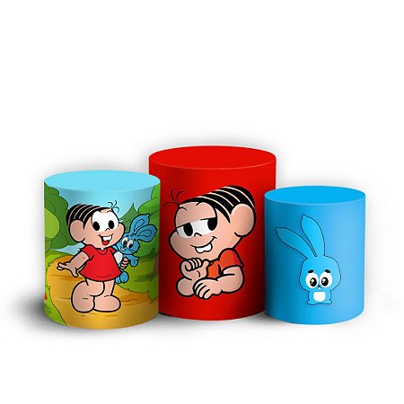 Capas Trio Cilindro Sublimado Vest Facil - Turma da Mônica