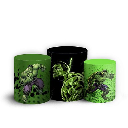 Capas Trio Cilindro Sublimado Vest Facil - Hulk