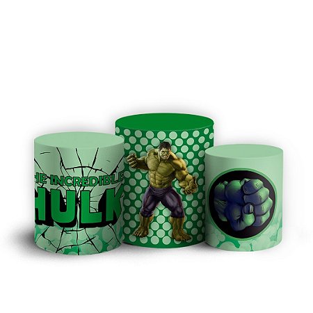 Capas Trio Cilindro Sublimado Vest Facil - Hulk