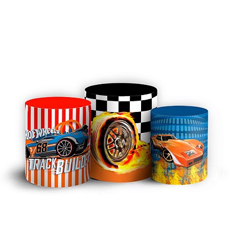 Capas Trio Cilindro Sublimado Vest Facil - Hot Wheels
