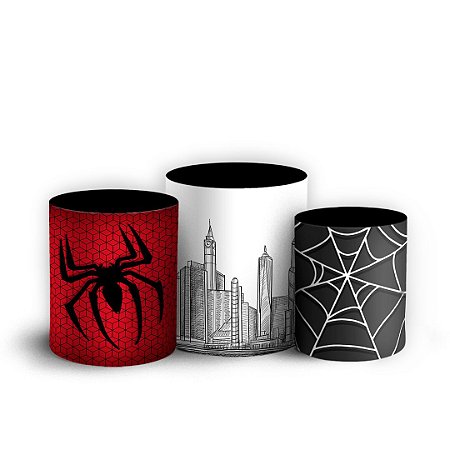 Capas Trio Cilindro Sublimado Vest Facil - Homem Aranha