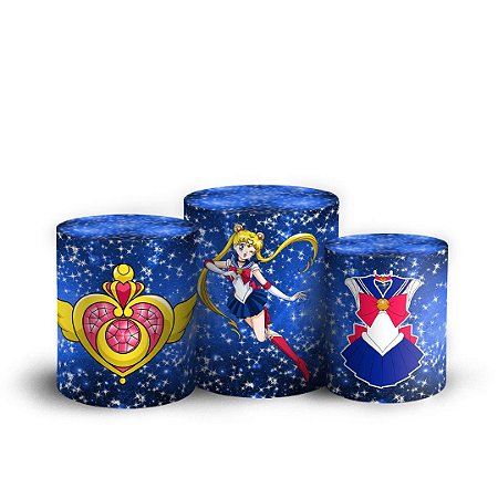 Capas Trio Cilindro Sublimado Vest Facil - Sailor Moon
