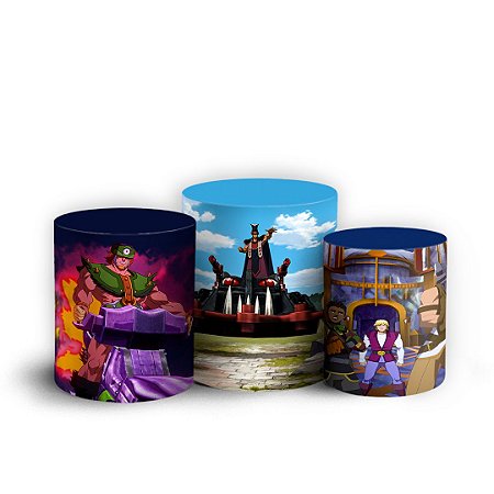 Capas Trio Cilindro Sublimado Vest Facil - He Man