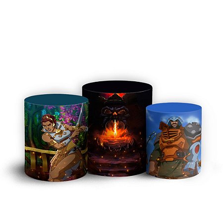 Capas Trio Cilindro Sublimado Vest Facil - He Man