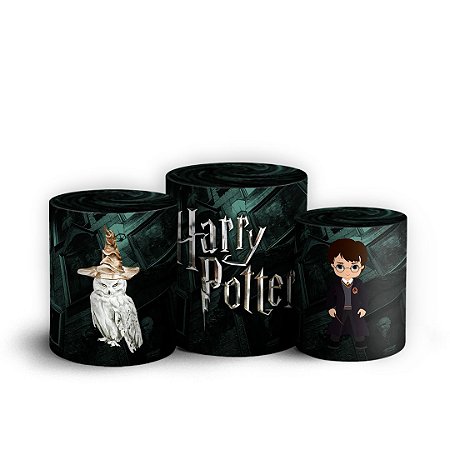 Capas Trio Cilindro Sublimado Vest Facil - Harry Potter