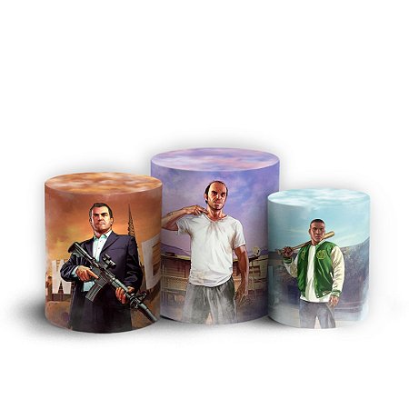 Trio Cilindro - GTA 5 - Sublimado 3D + Elástico