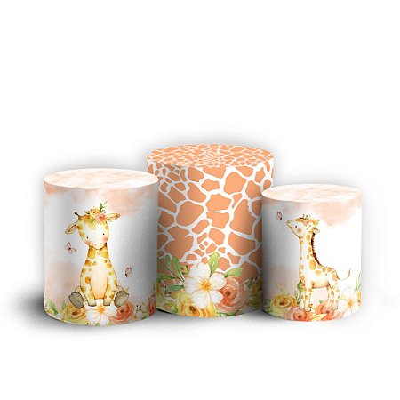 Capas Trio Cilindro Sublimado Vest Facil - Girafa