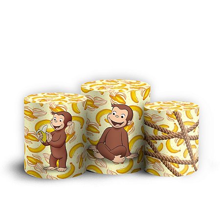 Trio Cilindro - George O Curioso - Sublimado 3D + Elástico