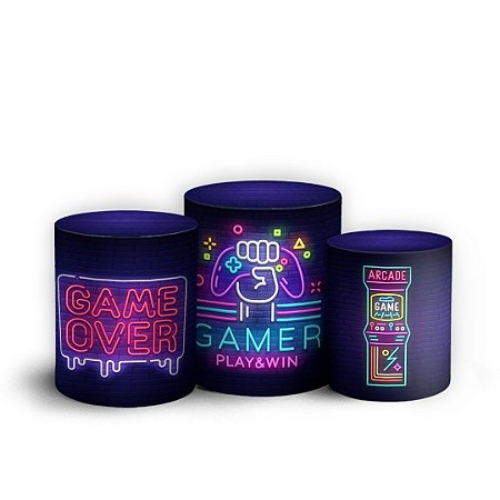 Capas Trio Cilindro Sublimado Vest Facil - Gamer