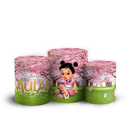 Capas Trio Cilindro Sublimado Vest Facil - Mulan