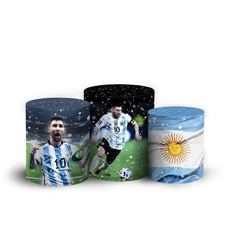 Capas Trio Cilindro Sublimado Vest Facil - Messi